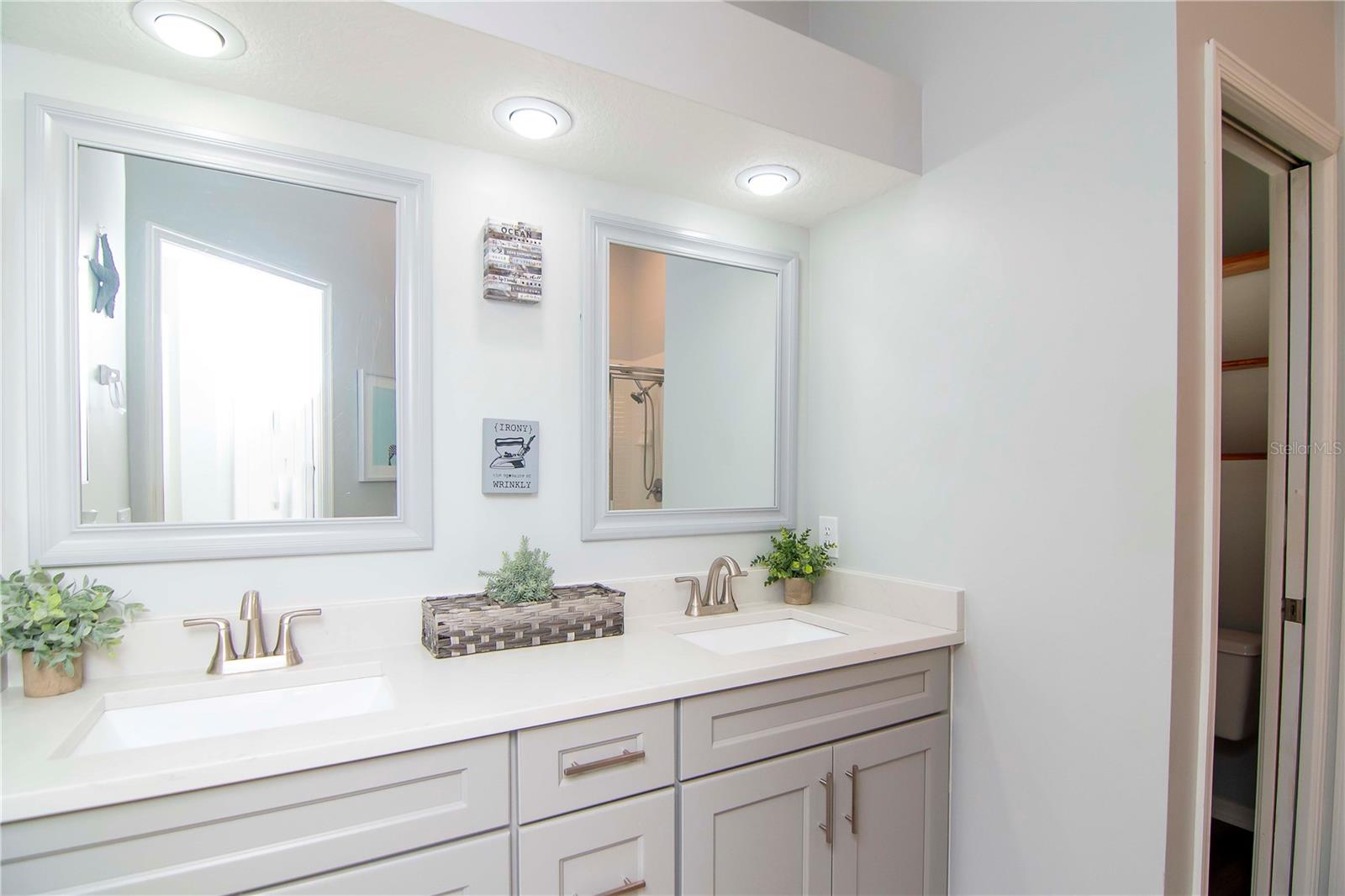 updated master bathroom