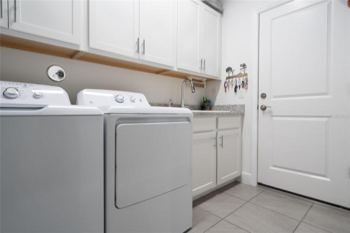 laundry with deep sink and upgrade cabints for storage