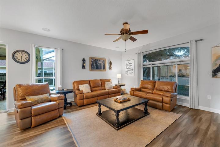 Surround sound and amazing views of the private back yard.