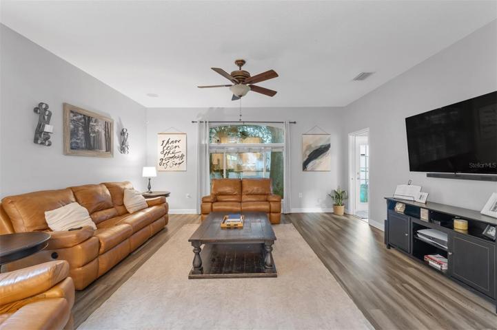 Large family room right off of the kitchen