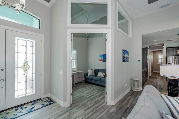 separate office with custom window accents