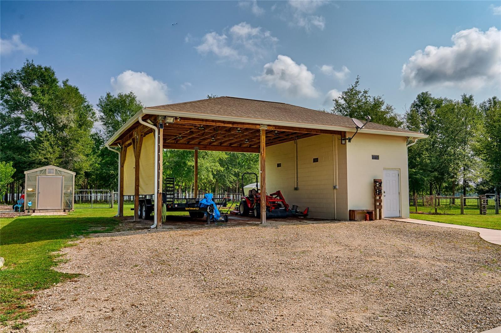 Pole Barn with Storage