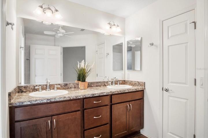 MASTER BATHROOM DUAL SINK VANITY AND LINEN CLOSET