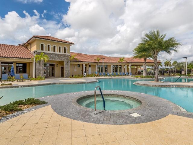 Take a dip in the hot tub after working out in the fitness center!