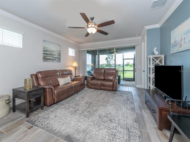the great room is the perfect setting to enjoy a movie after spending the day at the resort style community center!