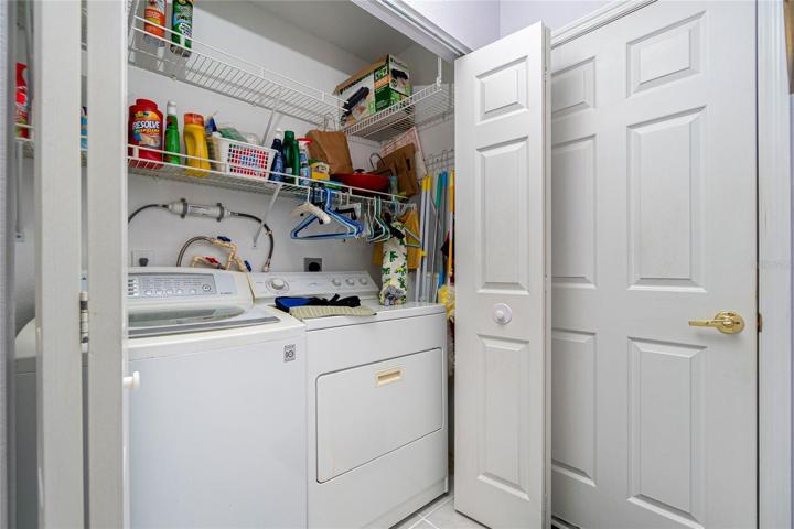 Washer and dryer in kitchen