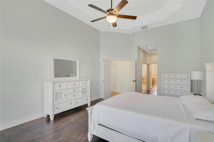 Tray ceiling in master bedroom