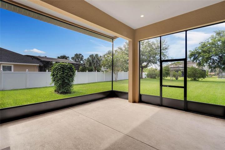 Large screened-in patio