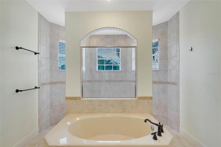 Tub and shower in master bathroom