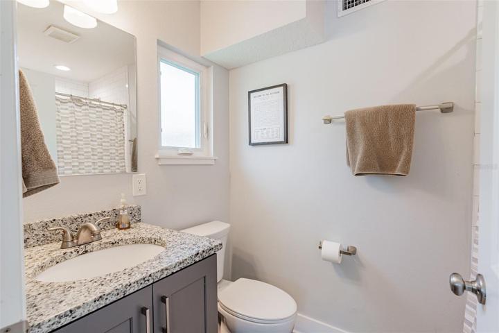 Full bath attached to bedroom 2