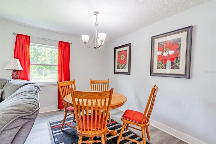 Dining area next to living area