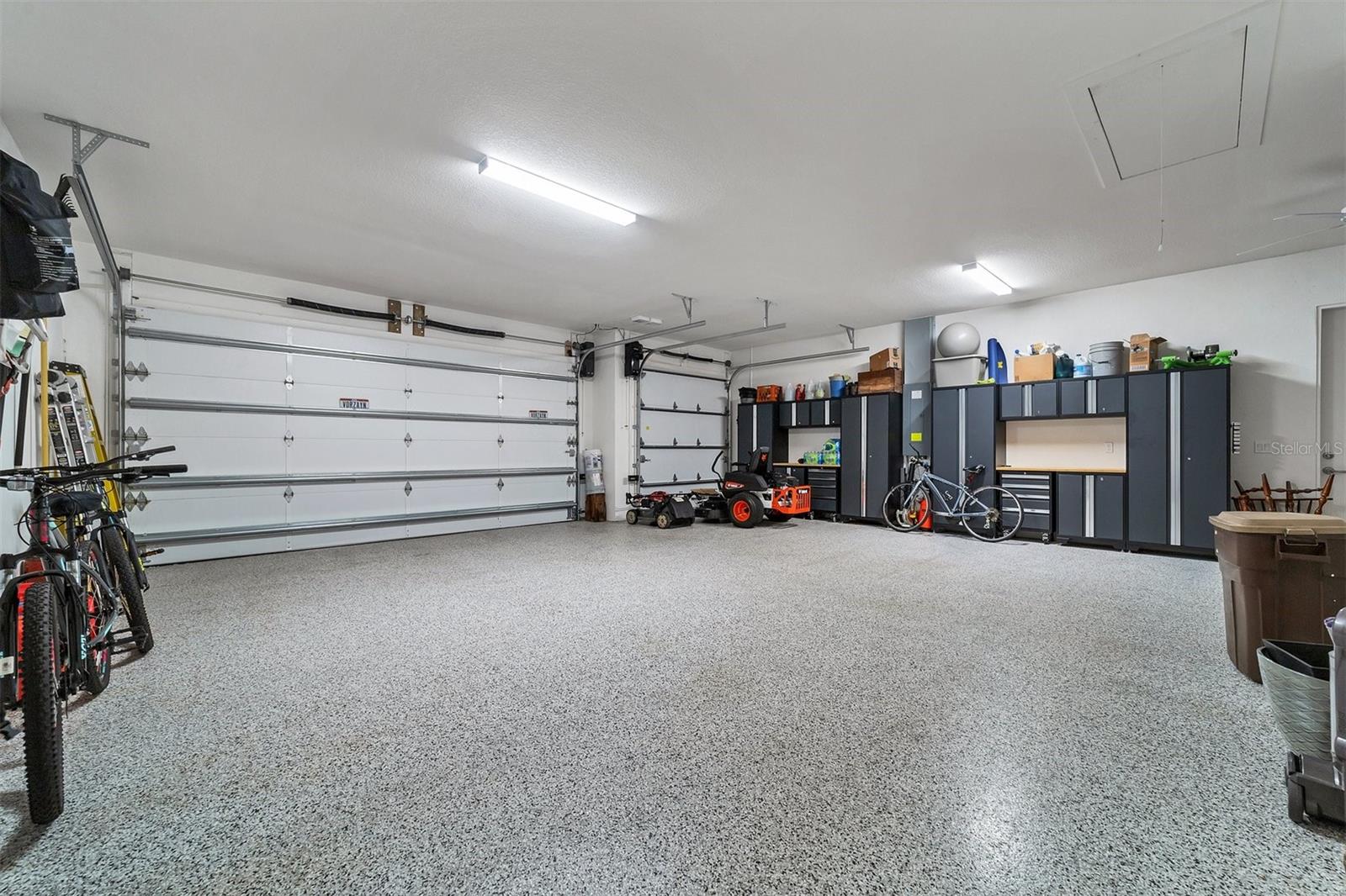 Oversized 3-car garage.
