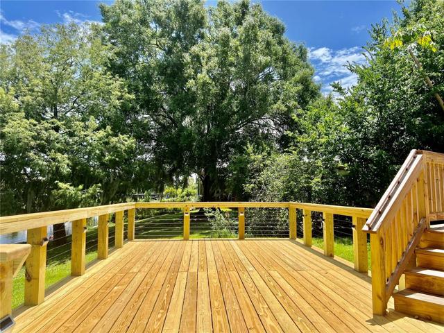 Solar lighted party deck