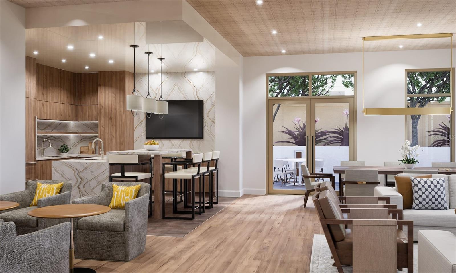 Reserve the club room for a large gathering and enjoy the catering kitchen.