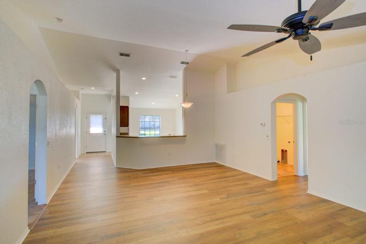Family room looking towards the kitchen.