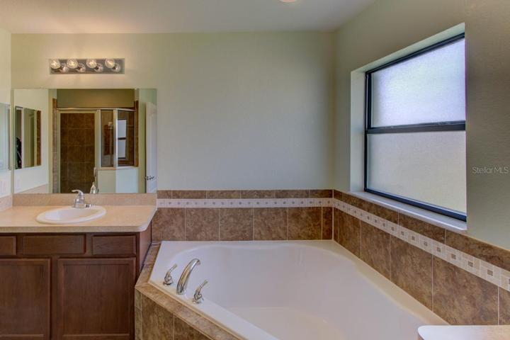 Master Bath.  Separate tub and shower.