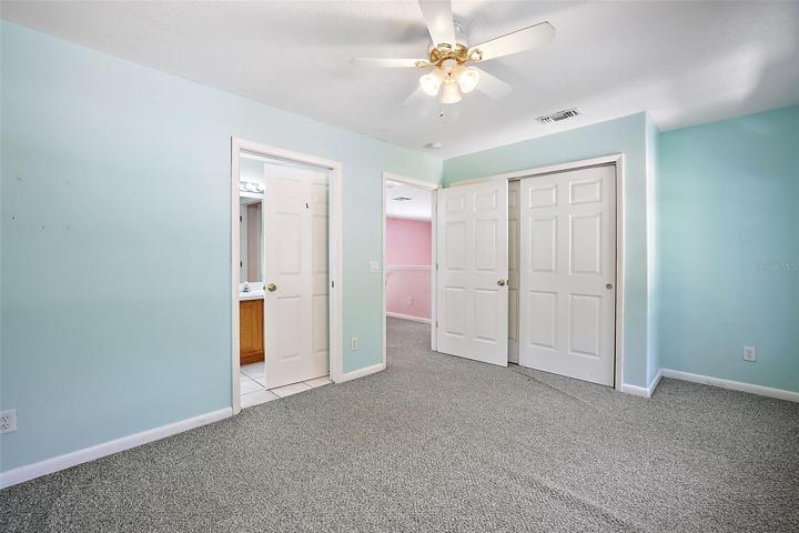 3rd Bedroom has Pocket Door access to Bath, creating a suite for your guests.