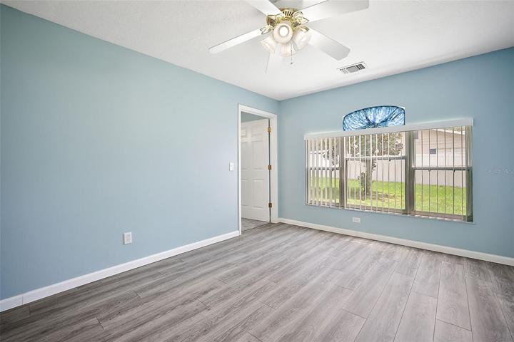 Office - 12X10 - has French Doors from the Foyer and a Private Door to the Master Suite.