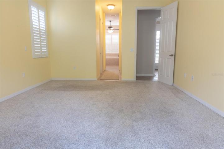 Vacant master bedroom
