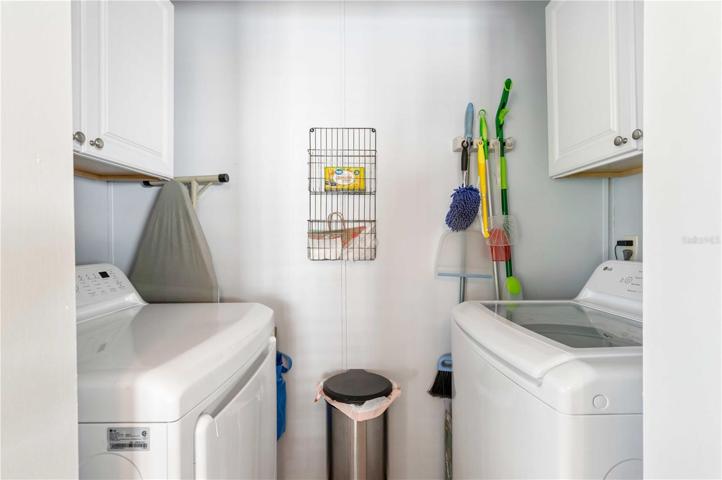 Inside laundry.