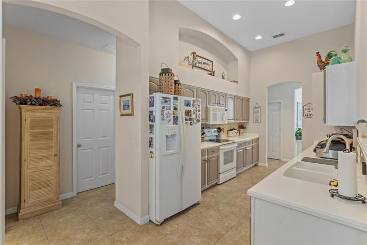 Kitchen view 2 overlooking the hallway bedrooms