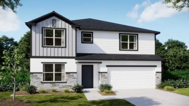 Artist Rendering with Stone Accent