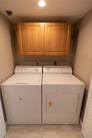 Laundry Closet In Kitchen.