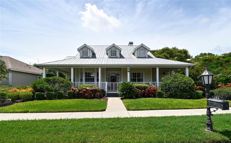 Beautifully landscaped front view