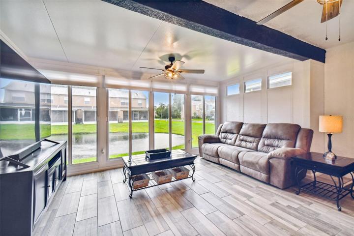 sunroom with pond view!