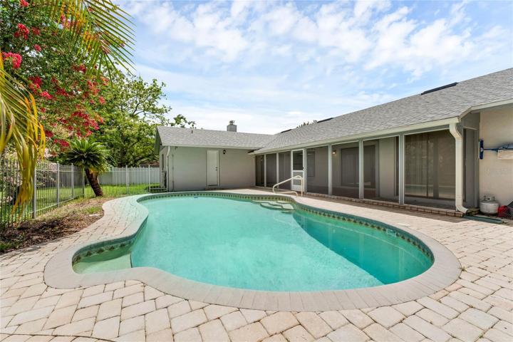 Paver pool deck
