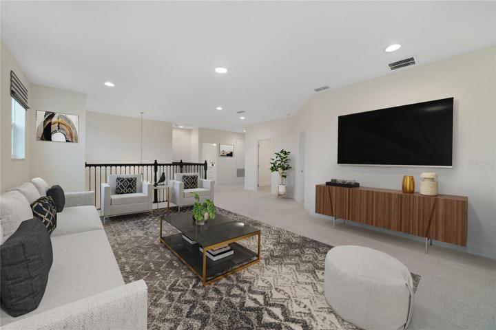 The expansive loft gives you an ideal flex space! Virtually Staged.