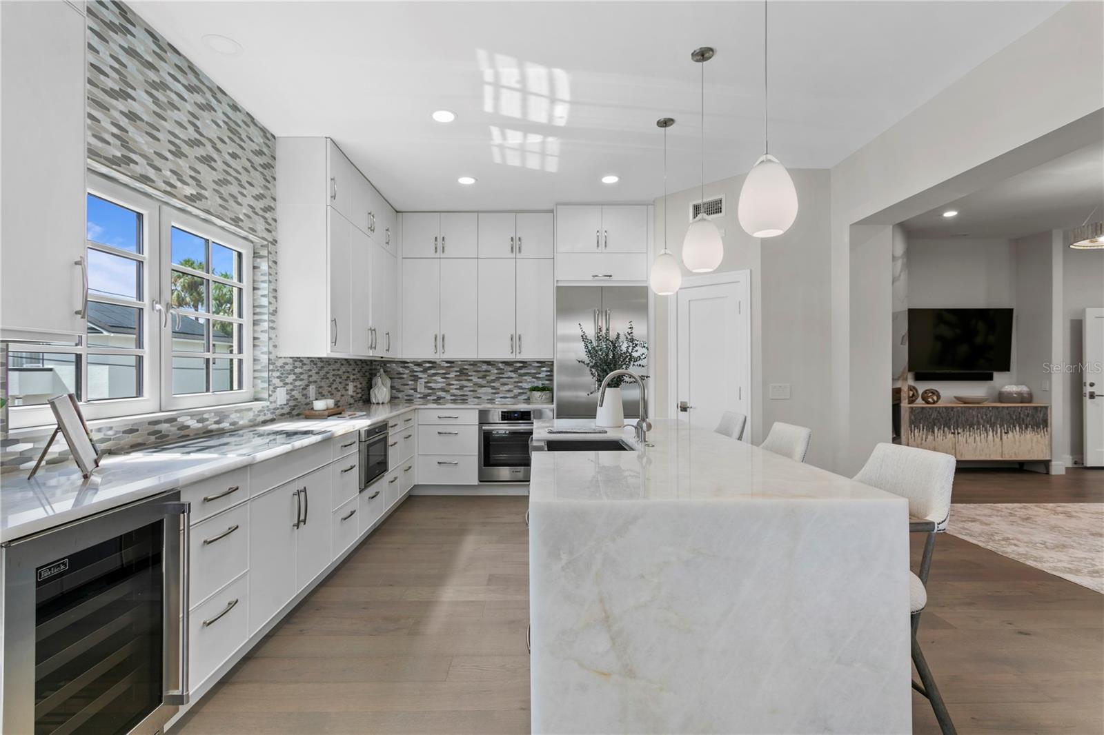 Unit A - Kitchen with Quartz Countertop and Induction Cooktop