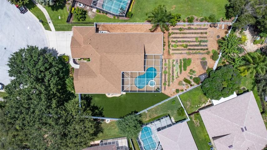 AERIAL VIEW OF 1107 CAMPHOR GLEN CT VALRICO FL 33594