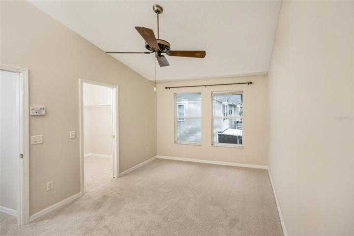 Main bedroom with entrance to huge walk-in closet