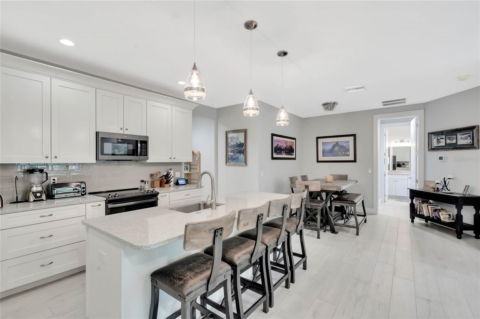kitchen and dining room