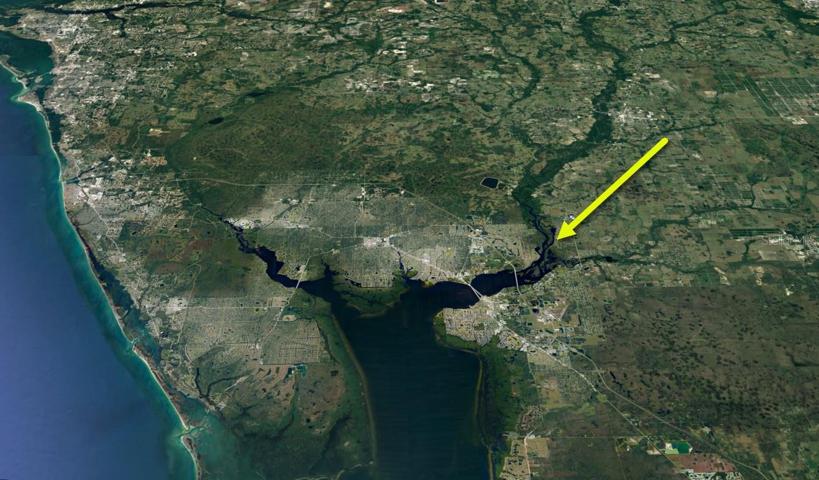 Aerial - location of The Estate on The Peace River