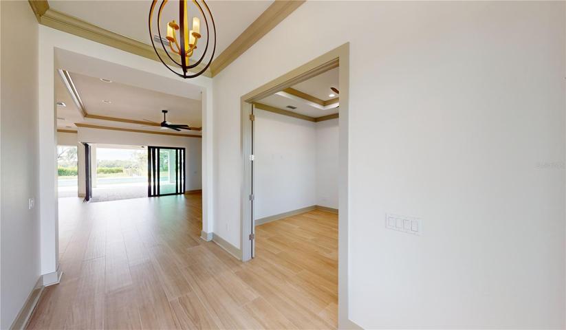 Foyer and den