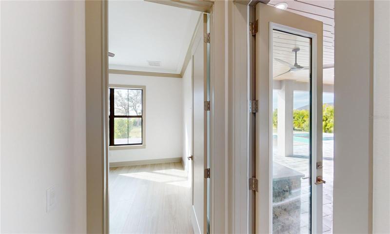 Pool bath foyer