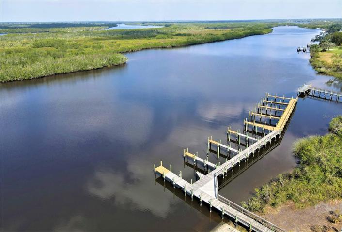 Community boat dock where each homeowner has a slip