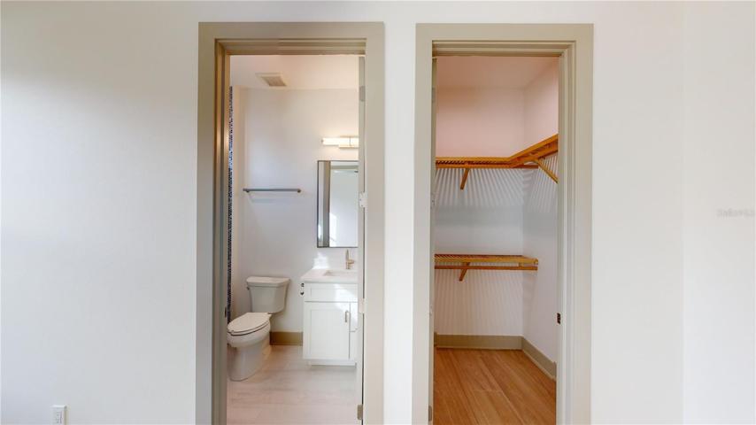 Ensuite guestroom, walk-in closet and bath