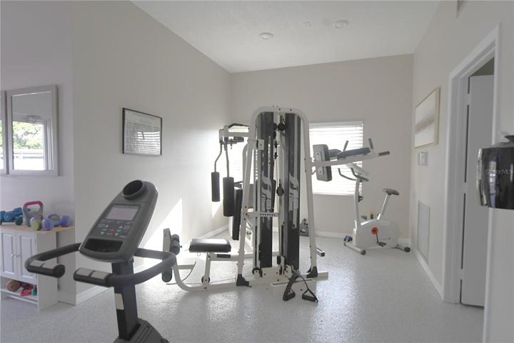 Fitness center.
