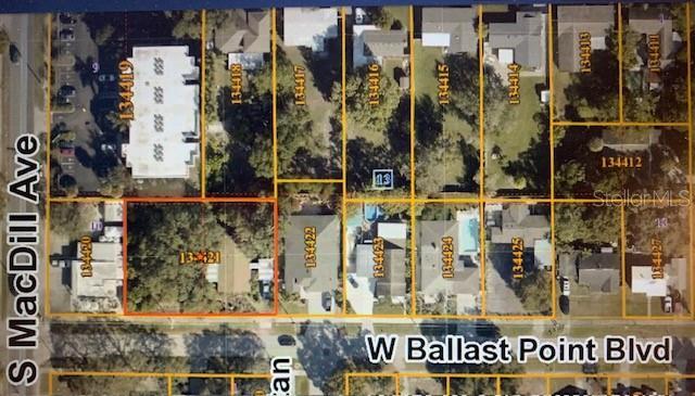 Aerial View Property Outlined In Red