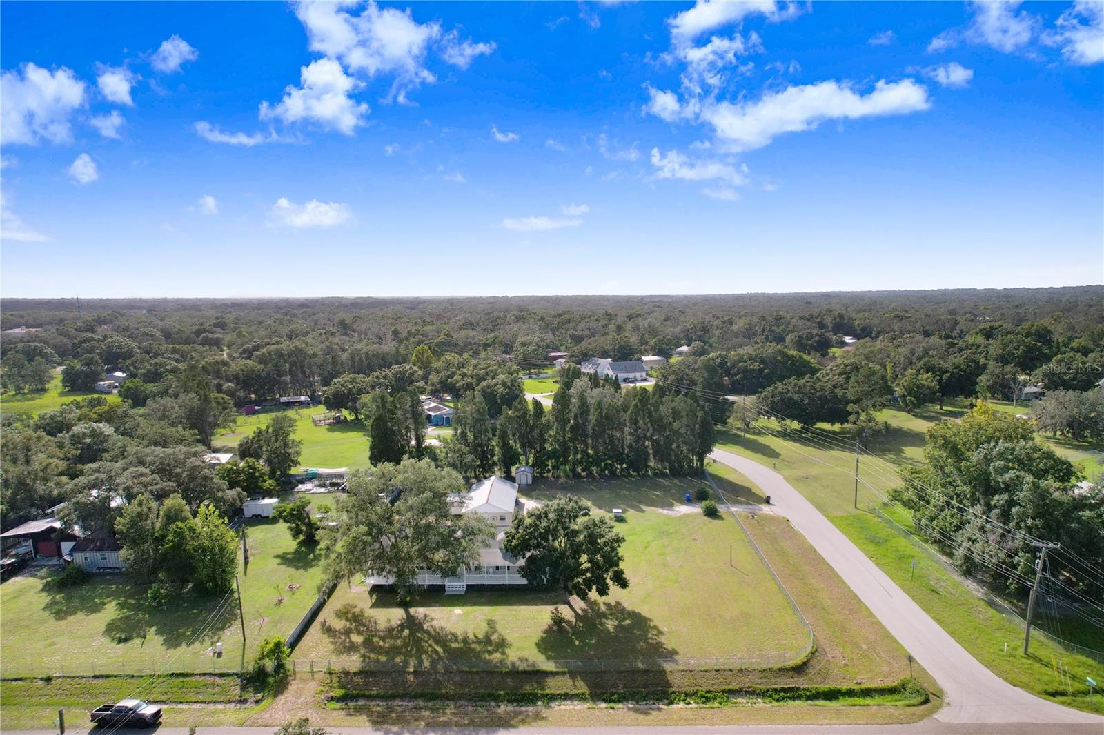 Looking at the property from the East (facing West)