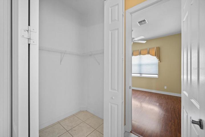 Master large walk in closet