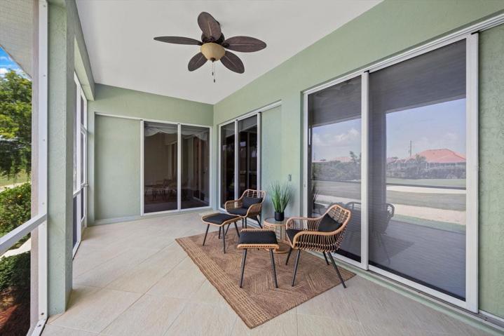 3 sets of fully recessed sliding glass doors
