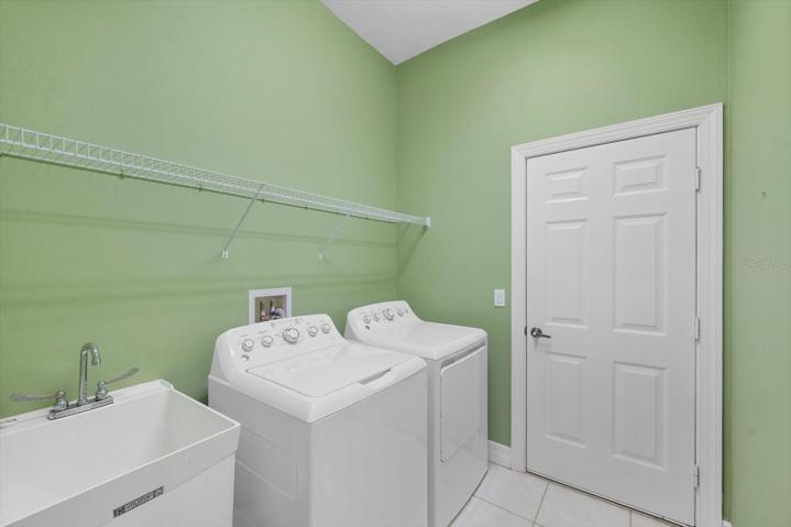 Inside laundry room