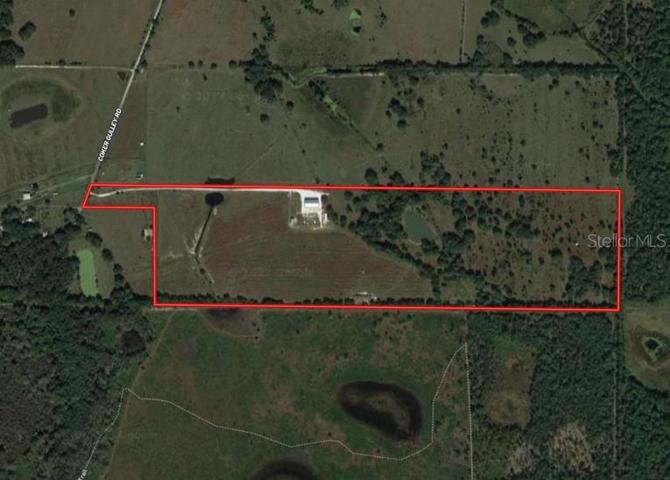 Aerial View 90+/- Acre - 50% pasture 50% woods