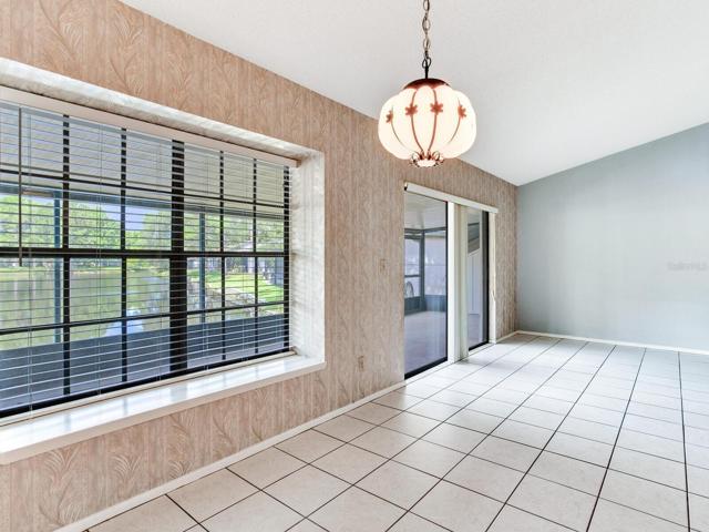 Breakfast nook with picture window