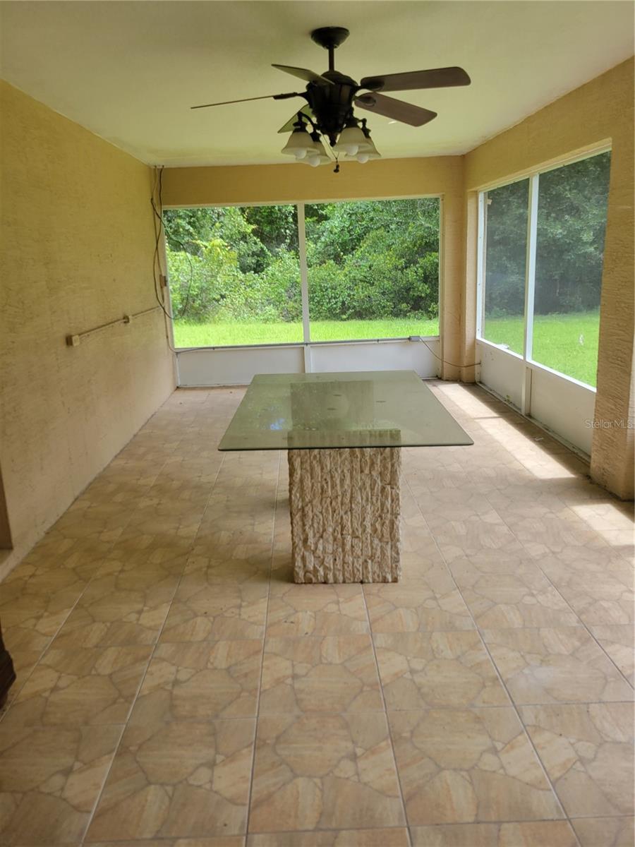 Large screened in porch
