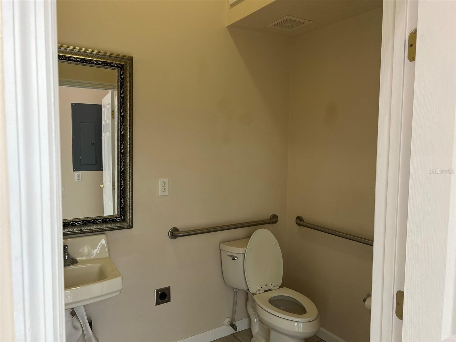 Left restroom